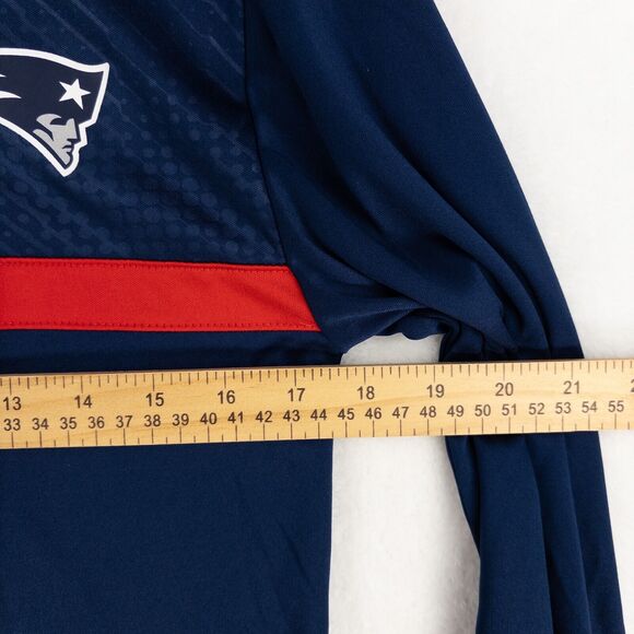 New England Patriots NFL Team Apparel Shirt Small Quarter Zip Football Pullover - Picture 4 of 10